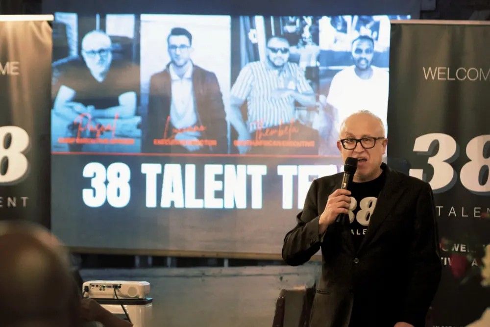 The 38 Talent team at a launch event